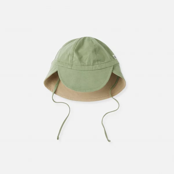 Sonnenhut Leopard Olive Green /Sandy Beach – UPF 50+