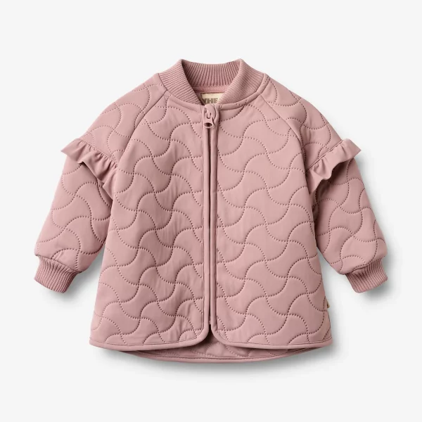Leichte Thermojacke mit Rüschen – Warm Rose